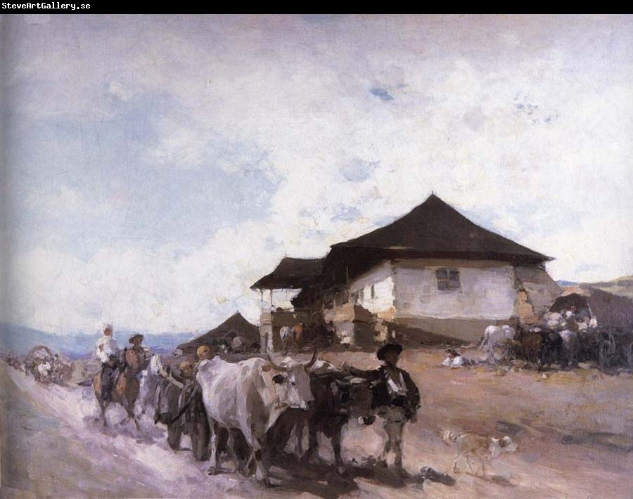 Nicolae Grigorescu Ox Cart at Oratii